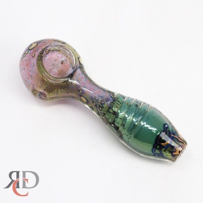 GLASS PIPE GOLD ON GREEN ART HANDLE DESIGN GP7575 1CT